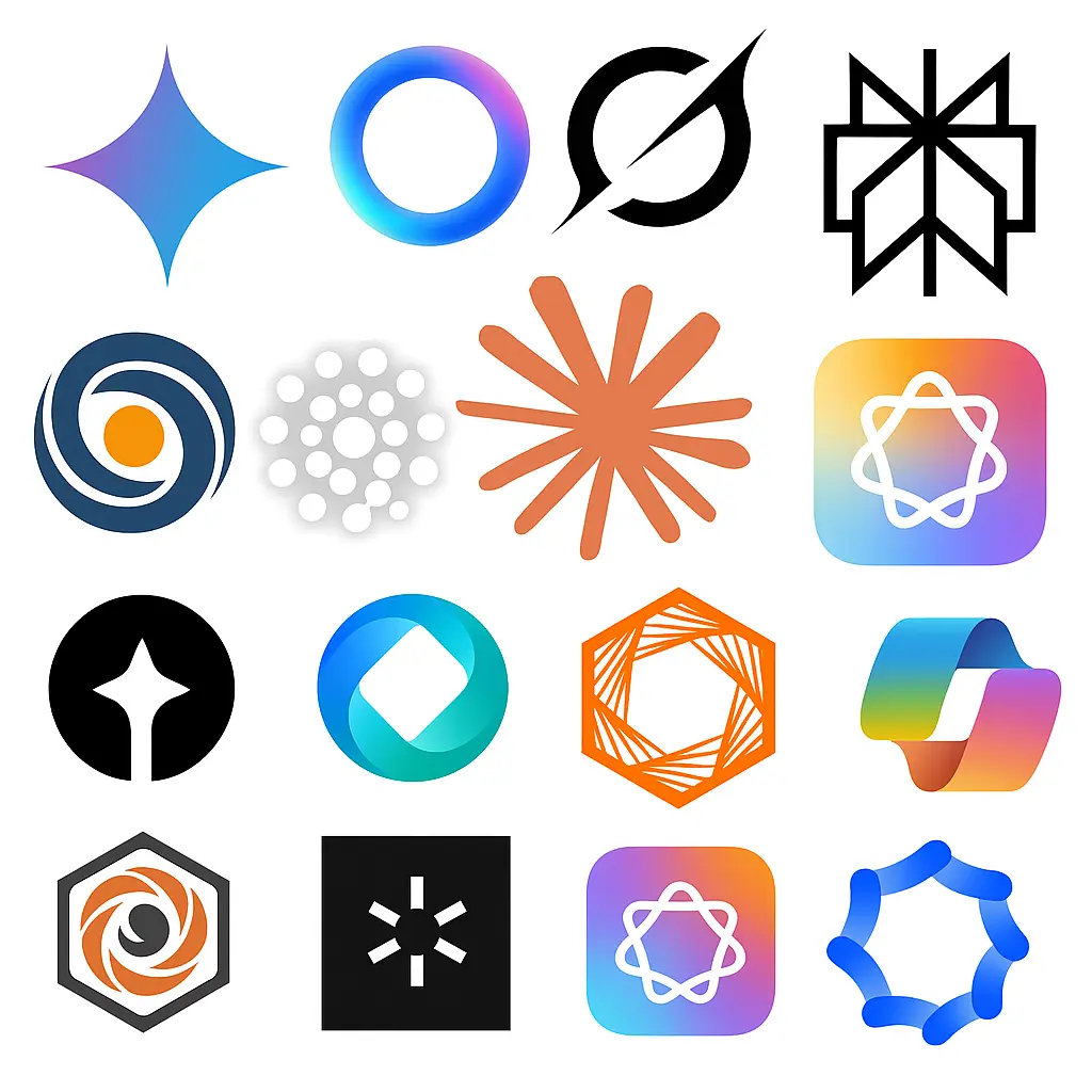 Examples of AI company logos